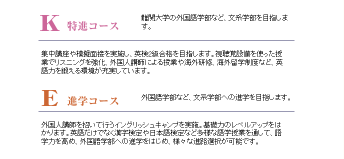 国際科の情報